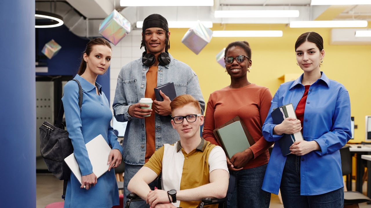 College people group photo