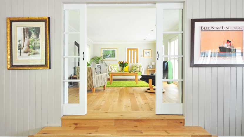 Wooden floors home interior