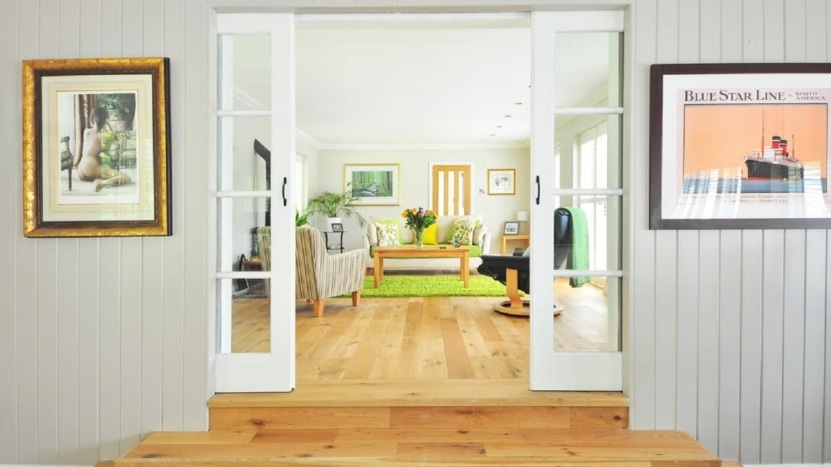 Wood floor home interior