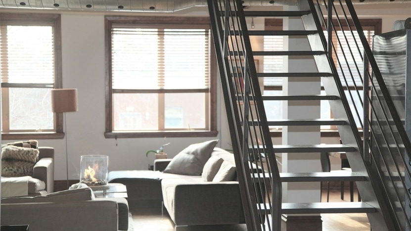 Stairs in a loft home