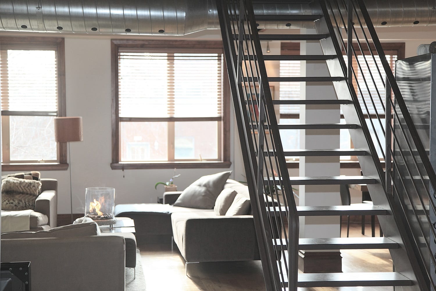 Stairs in a loft home