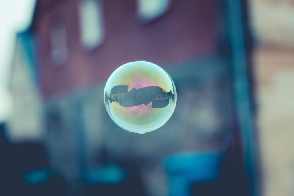 bubble-floating-in-front-of-house