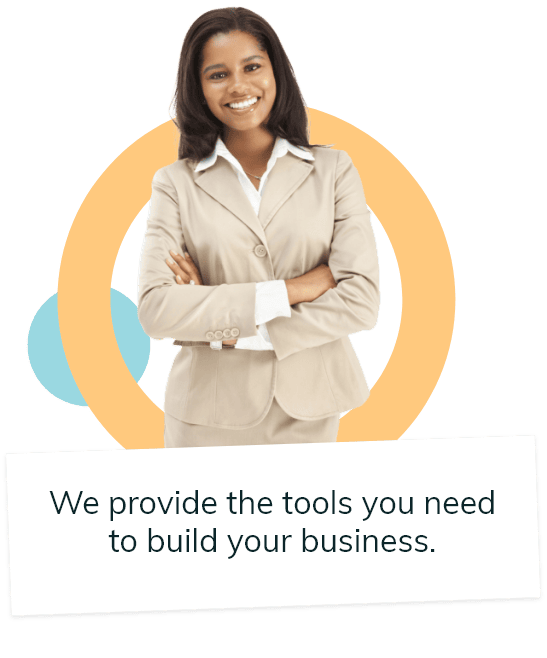 Businesswoman standing smiling