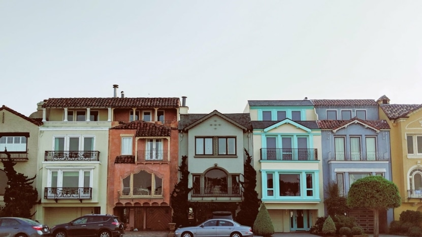 Color homes next to each other