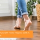 Bare feet on a hardwood floor