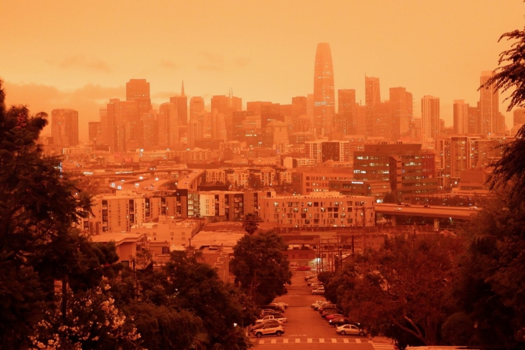 News of IKEA purchasing retail space in San Francisco was announced while raging wildfires cover the bay area in eerie orange light and smoke