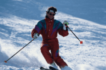Man skiing in the snow