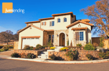 White spanish style home in california