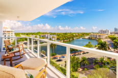 View from the top of a condo home in Miami, Florida