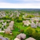 Aerial view of homes in Dallas, Texas