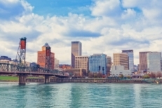 City skyline of Portland Oregon