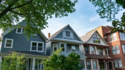 A great picture of a line of houses