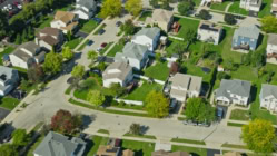 Bird's eye view of town