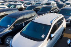 Used car dealership in the US.