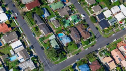 Picture of a town from the top.