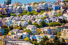 urban houses in San Francisco under blue sky