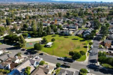 California suburbs from a drone point of view.