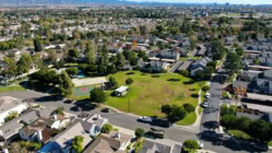 California suburbs from a drone point of view.