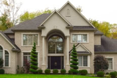 Upscale modern home in new development, meticulously landscaped, large windows