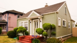 A green house with cute design